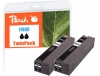 Peach Doppelpack Tintenpatrone schwarz kompatibel zu  HP No. 980 bk*2, D8J10A*2