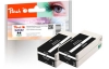 Peach Twin Pack cartouche d'encre noire, compatible avec  Epson SJIC22BK*2, C33S020601*2
