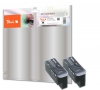 318702 - Peach Doppelpack Tintenpatronen schwarz kompatibel zu BJI-201BK, 0946A001 Canon, Xerox, Apple